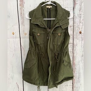 Olive Green Cargo Vest
